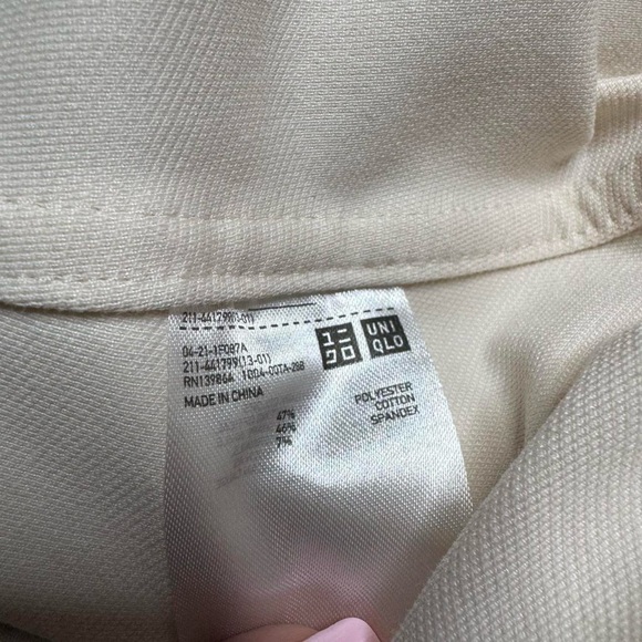 Uniqlo Boxy Cropped Jersey Jacket Off White Size XL - Picture 6 of 7